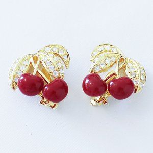 Joan Rivers Cherry Earrings